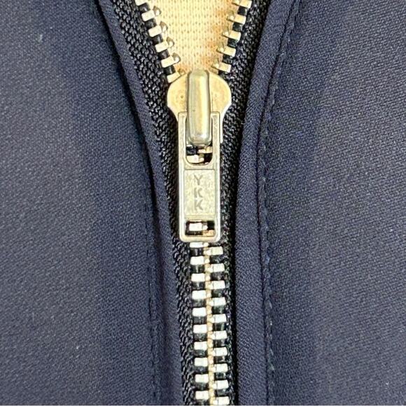 The Kooples Silk Zip Neckline Tank Top Navy Size M - Picture 6 of 8